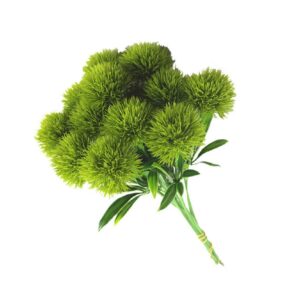 yalulu 10 pcs dandelion artificial flowers plants bouquet plastic flower for home decor, wedding, garden decoration (green)