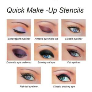 Youheat Quick Make-Up Stencils,eyeliner, eyebrows, eye shadow. A makeup tool with a variety of shapes.