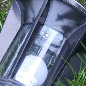 WPOLED Solar Lawn Light Simplicity Outdoor Waterproof IP65 Pillar Lamp Home Villa Courtyard Garden Light Exterior Courtyard Garden Rainproof Post Pillar Lantern