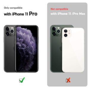 LOHASIC for iPhone 11 Pro Case, Business Slim PU Leather Elegant High-end Thin Cover Soft Grip Anti-Slip Flexible Full Protective Phone Cases Compatible with iPhone 11 Pro(2019) 5.8"- Black