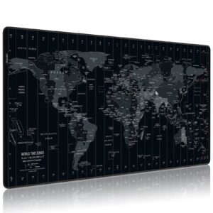 anpollo extended speed gaming mouse pad large size 35.4 x 15.7x 0.12inches desk mat mousepad with personalized design - world map