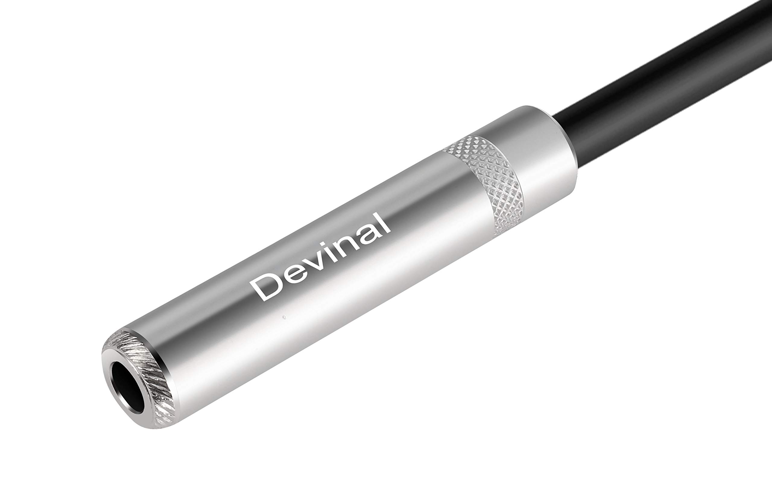 Devinal XLR Male to 1/4" Female calbe, 3 Pin Male to 6.35mm Socket Audio Cord, XLR Plug to TS/TRS Quarter inch Adapter Connector Converter Metal Construction 1 feet (30 cm)