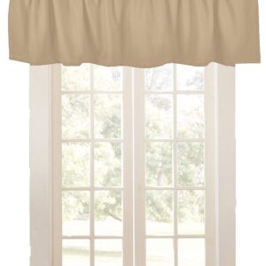 Native Fab Set of 2 Valance Curtains for Windows 54"x18" for Living Room Bedroom Kitchen Windows Bathroom, Farmhouse Vintage Curtain Valances Rod Pocket - Beige Natural