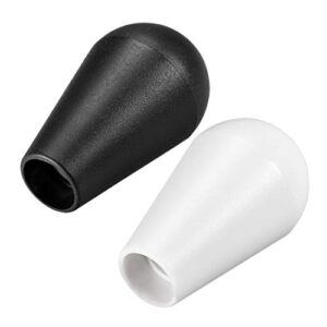 uxcell Ellipse Oval Joystick Head Rocker Ball Top Handle Arcade Game DIY Parts Replacement White Black 2Pcs