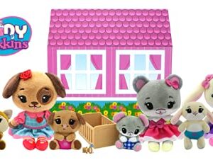 Tiny Tukkins Doggy Family Stuffed Animal Preschool Playset- Play Preschool Set for Girls & Toddlers Includes Big Sister and Baby Stuffed Animal Dog- Made from Kid-Friendly Materials