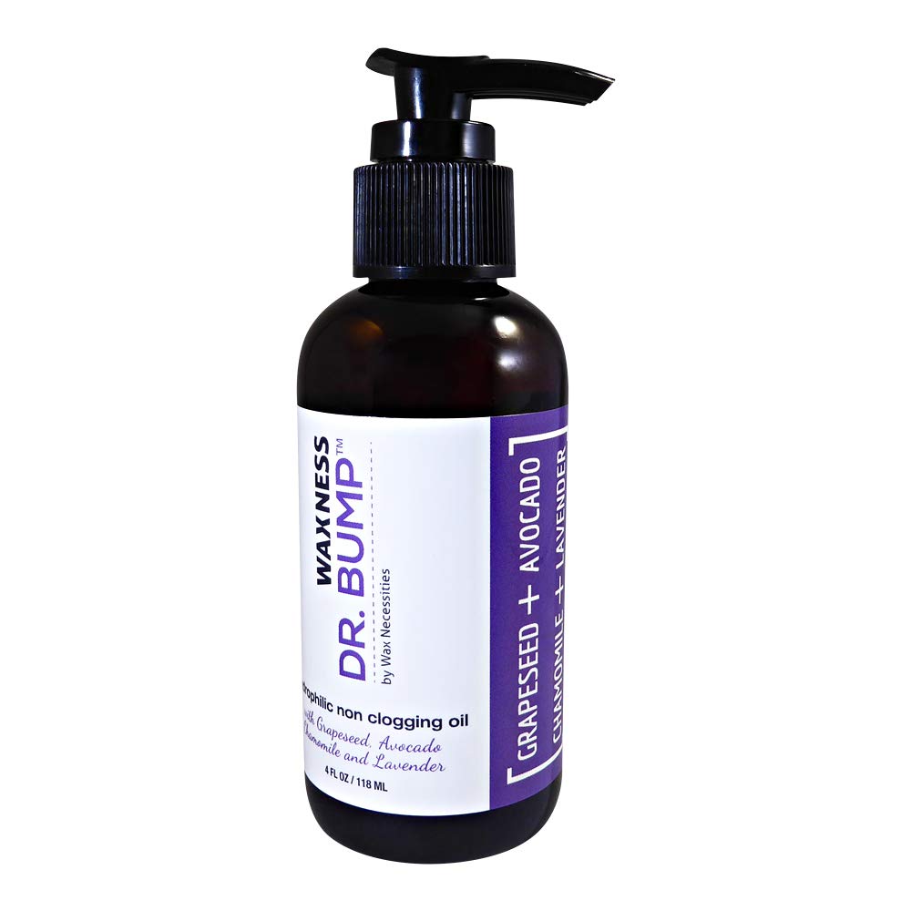 Waxness Dr. Bump Hydrophilic Concentrated Non-Clogging Oil with Grapeseed, Avocado Chamomile and Lavender 4 Ounces