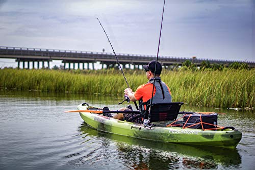 perception Pescador Pro 12 | Sit on Top Fishing Kayak with Adjustable Lawn Chair Seat | Large Front and Rear Storage | 12' | Dapper