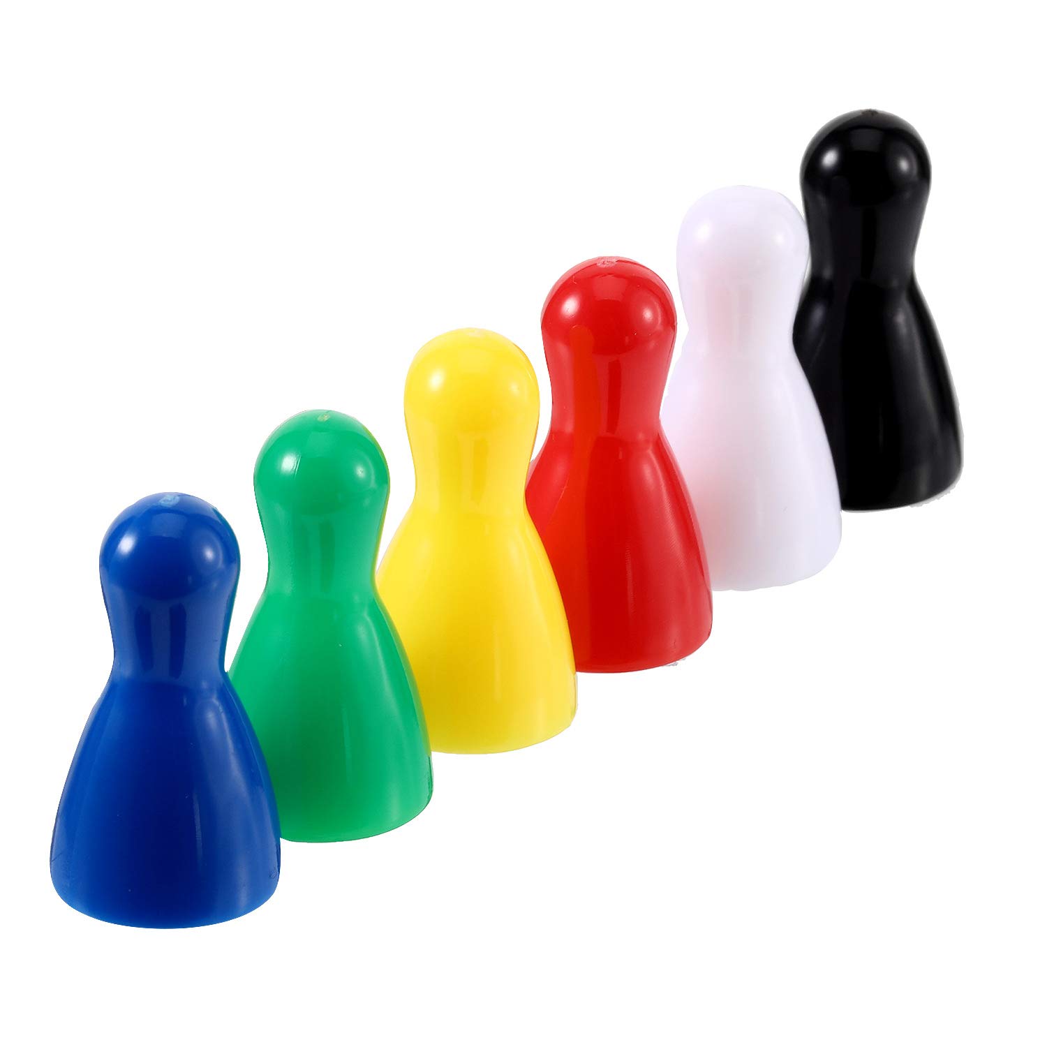 8 x 6 Style Multicolor Plastic Pawns Pieces Game for Board Games, Tabletop Markers Component