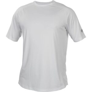 rawlings men's crew neck short sleeve shirt, white, medium