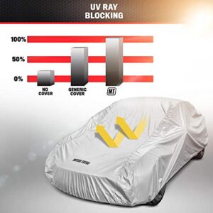 Motor Trend OC443 Comfort Protect Outdoor Car Cover Custom Fit for Ford Mustang 1965-2004 All Weather Waterproof Breathable