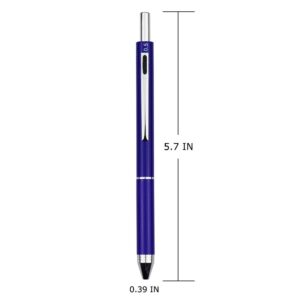 DUNBONG 4 in 1 Multicolor pen, Metal Cased Multifunction Pen, 0.5mm Mechanical Pencil, Red Ball Pen, Blue Ball Pen and Black Ball Pen, 1-Count (Blue)