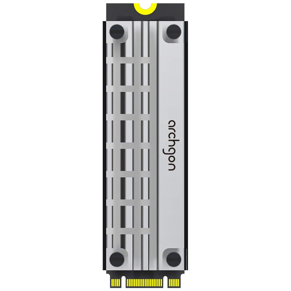 Archgon HS-1110 SSD Heatsink Cooler for PCIe NVMe M.2 2280 SSD for Workstation Server Rugged Computer IPC Industrial Computer Gaming PC Use (Silver)