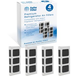 4- pack replacement refrigerator air filter compatiable with frigidaire pureair ultra ii paultra2 replacement refrigerator air filter with carbon technology to absorb food odors