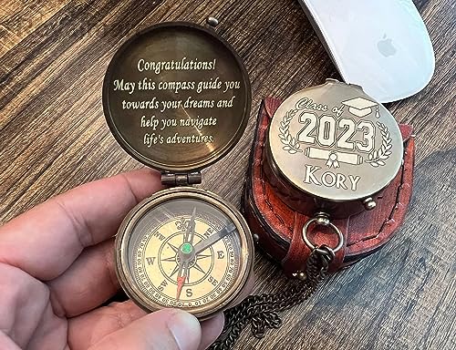 Personalized Engraved Compass. Handmade Brass Compass for Men's & Women's, Husband Gifts, Fathers Day, Anniversary, Wedding Gift for Him, Fiance Gift