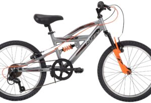 huffy valcon 20" boy's full suspension mountain bike, 6 speed, quick connect assembly