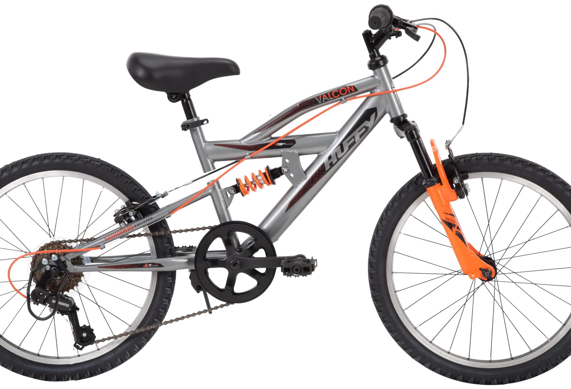 Huffy Valcon 20" Boy's Full Suspension Mountain Bike, 6 Speed, Quick Connect Assembly