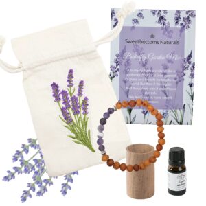 unique remembrance gift for loss of a baby - express your sympathy 4-piece gift set with memorial jewelry, flower seeds, aromatherapy blend, card & gift box - uplifting loss of a child memorial gift