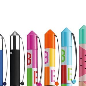 STABILO Fountain Pen beFab! Uni Colors - Watermelon Splash + 3 ink cartridges blue