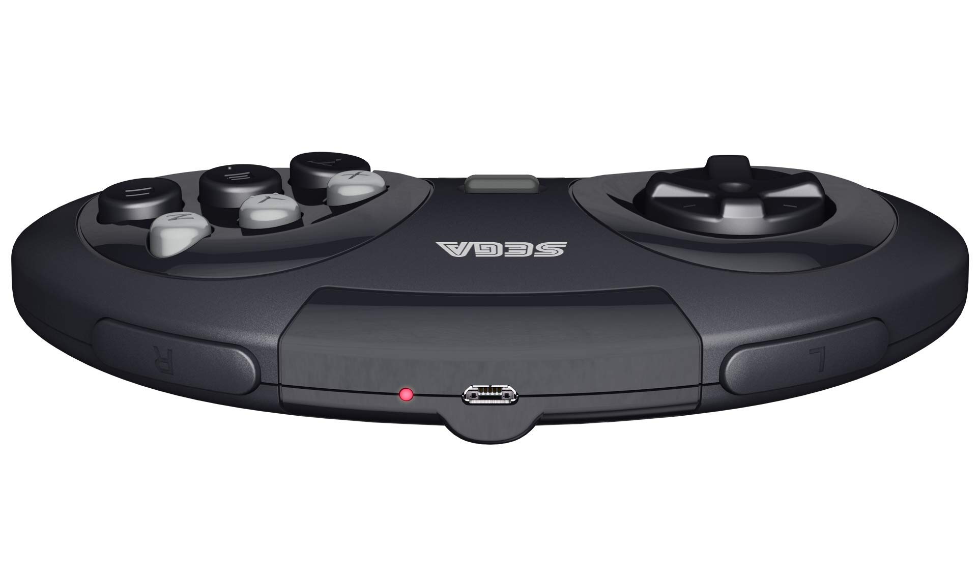 Retro-Bit Sega Genesis 2.4 Ghz Wireless Controller for Sega Genesis Original/Mini, Switch, PC, Mac - Includes Controller, 2 Receivers & Storage Case (Black)