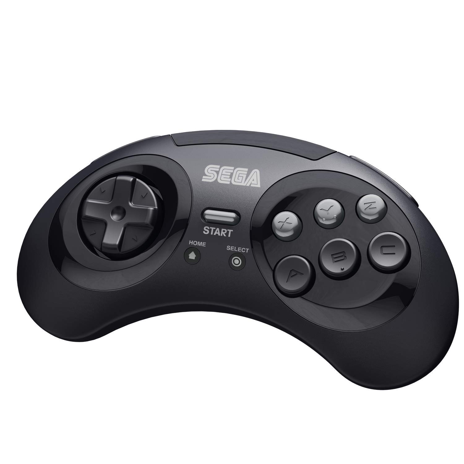 Retro-Bit Sega Genesis 2.4 Ghz Wireless Controller for Sega Genesis Original/Mini, Switch, PC, Mac - Includes Controller, 2 Receivers & Storage Case (Black)