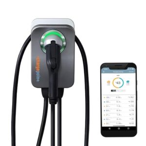 chargepoint home flex level 2 ev charger, nema 6-50 outlet 240v ev charge station, electric vehicle charging equipment compatible with all ev models