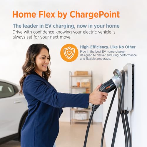 ChargePoint Home Flex Level 2 EV Charger, NEMA 6-50 Outlet 240V EV Charge Station, Electric Vehicle Charging Equipment Compatible with All EV Models