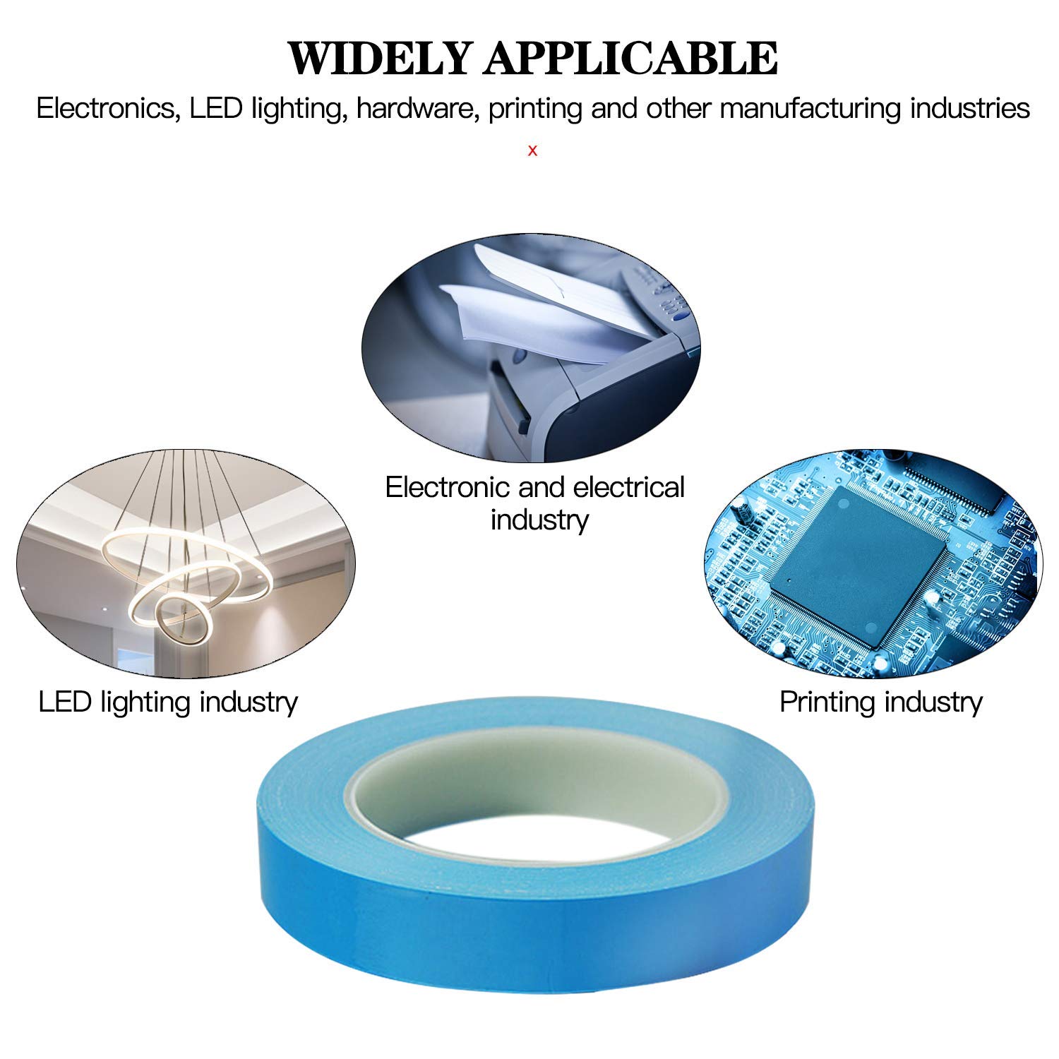 Thermal Tape, 25m x 20mm x 0.2mm Double Side Thermal Adhesive Tapes Cooling Pad Apply to Heatsink, LED, IGBT, IC Chip, Computer CPU,GPU, Modules, MOS Tube, SSD Drives