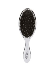 cala wet-n-dry metallic silver hair brush