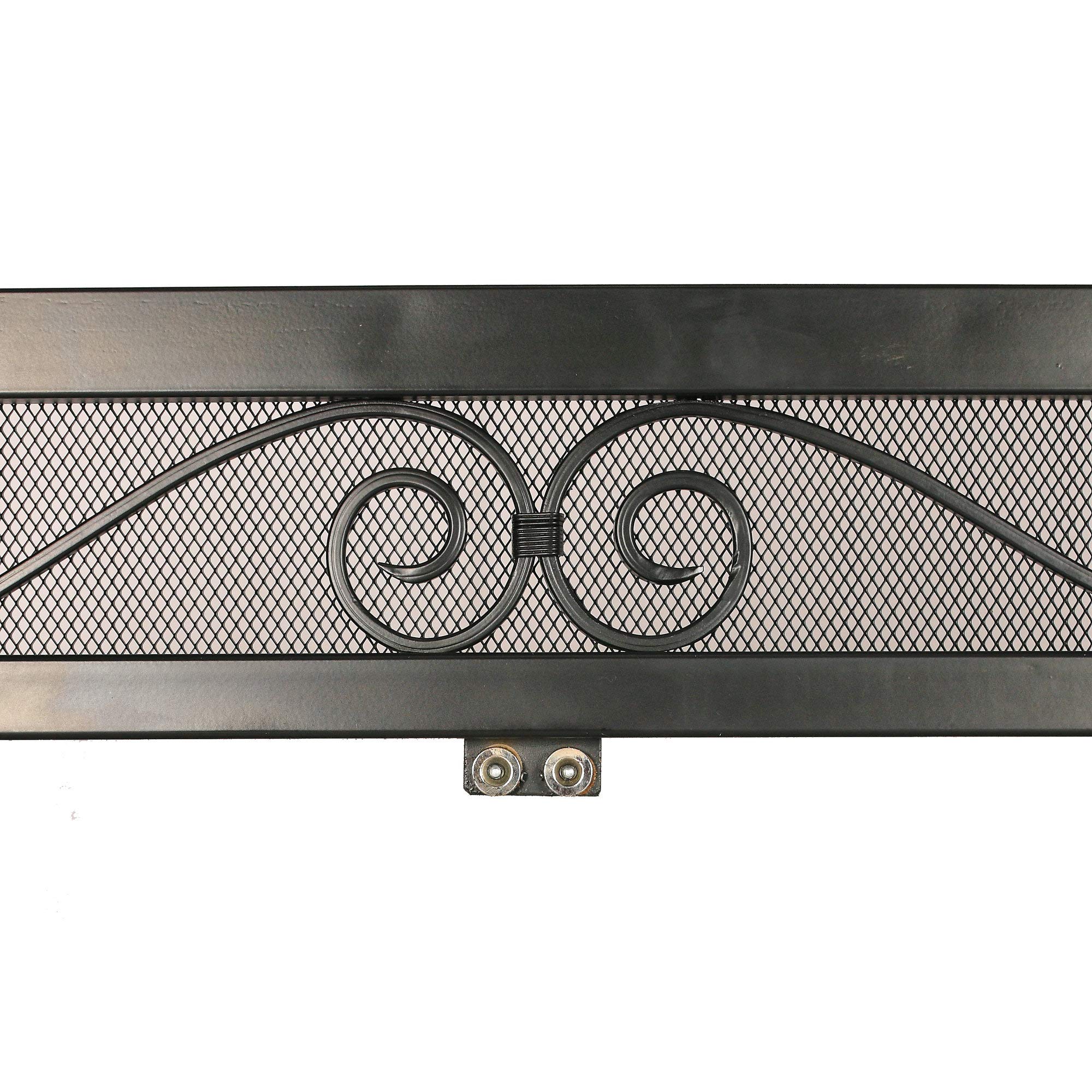 Better Garden Fireplace Screen with Gate, Durable Frame and Metal Mesh, 39"(W) X 31"(H)