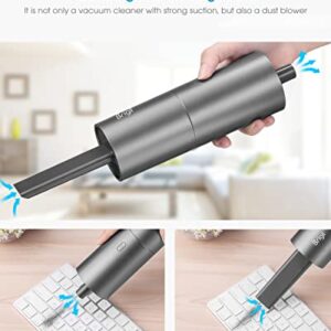 Brigii Mini Vacuum Cleaner,Small Handheld Vacuum Cordless USB Rechargeable,Dust Buster and Blower 2 in 1, Easy to Clean Desktop, Keyboard, Drawer, Car Interior and Other Crevices, Small Spaces-Y120