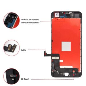 FFtopu Compatible with iPhone 7 Plus Screen Replacement Black（5.5‘’）, LCD Display & Touch Screen Digitizer Frame Assembly Set with 3D Touch Free Repair Tools