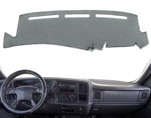 dash cover mat pad custom fit for 1999-2006 gmc sierra/chevy chevrolet silverado,2000-2006 gmc yukon xl/chevy suburban tahoe avalanche,dashboard cover carpet (99-06 dark gray) y55