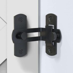 wanlian black 90 degree right angle lock for locking sliding barn door locks and latches satin