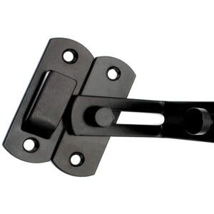 WANLIAN Black 90 Degree Right Angle Lock for Locking Sliding barn Door Locks and latches Satin