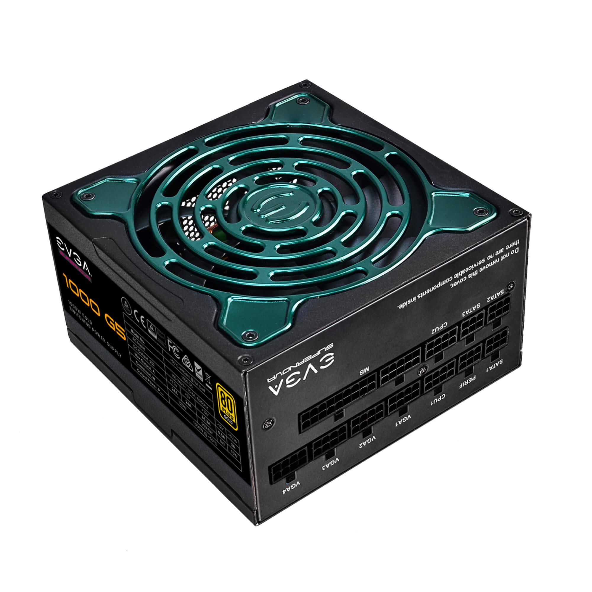 EVGA 1000 G5, 80 Plus Gold 1000W, Fully Modular, ECO Mode with Fdb Fan, 100% Japanese Capacitors, 10 Year Warranty, Compact 150mm Size, Power Supply 220-G5-1000-X1