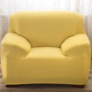 berteri yellow armchair cover stretch polyester single sofa slipcover for living room office furniture cover