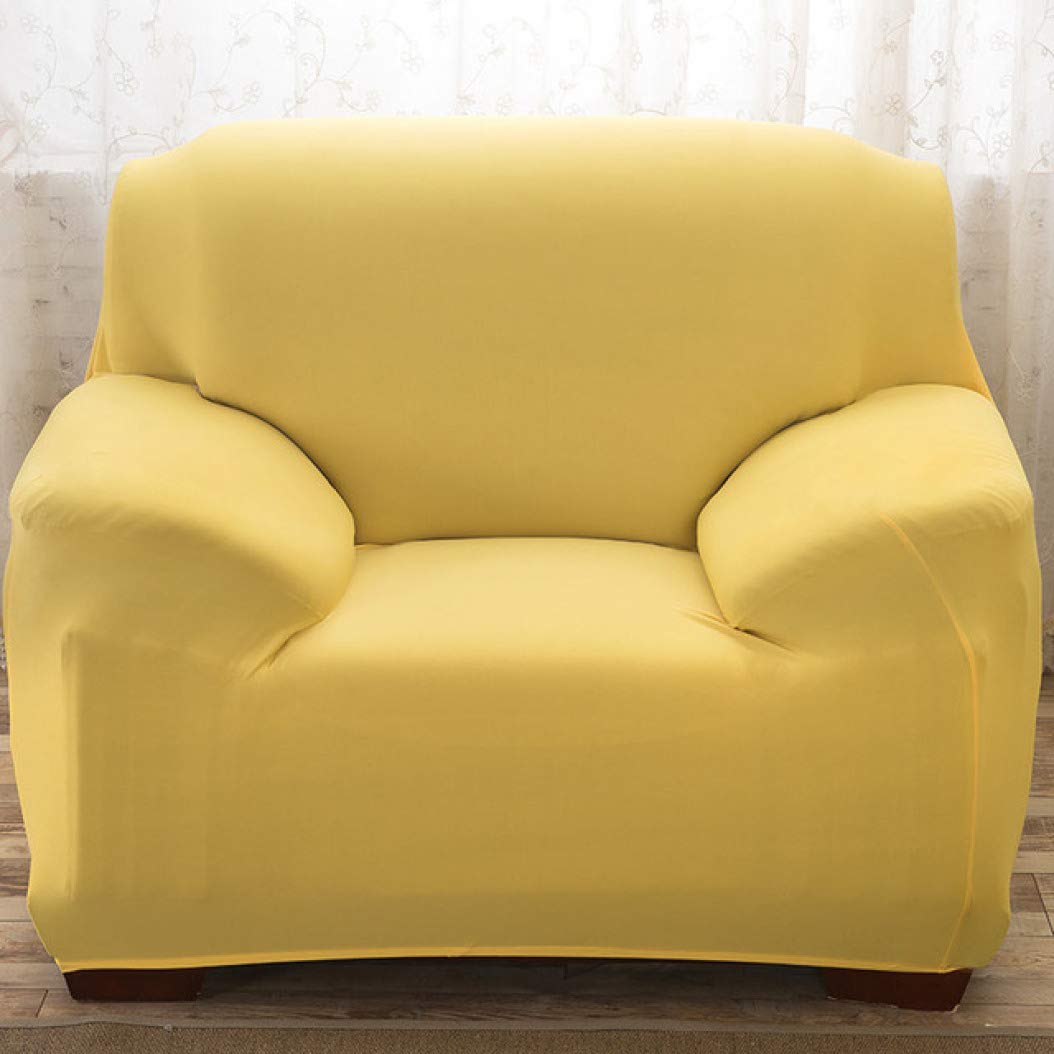 BERTERI Yellow Armchair Cover Stretch Polyester Single Sofa Slipcover for Living Room Office Furniture Cover