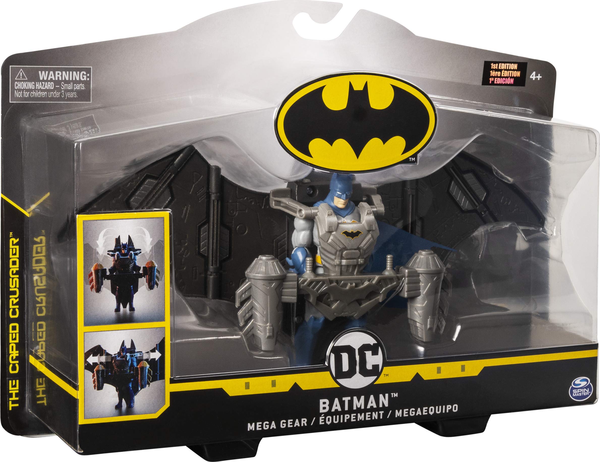 BATMAN, 4-Inch BATMAN Mega Gear Deluxe Action Figure with Transforming Armor