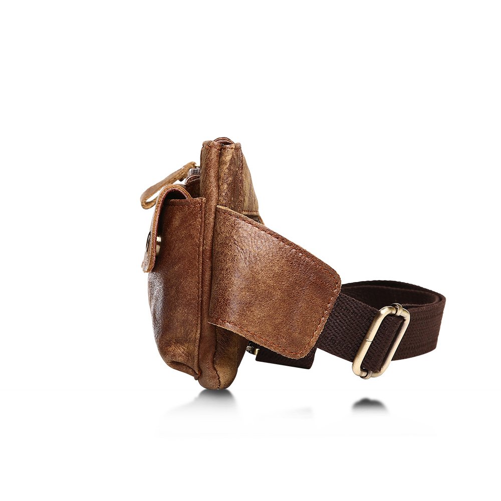 Fanny Pack Genuine Leather Belt Bag for Women or Men