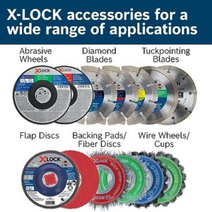 BOSCH CWX27M500 5 In. x .098 In. X-LOCK Metal Cutting Abrasive Wheel 30 Grit Compatible with 7/8 In. Arbor Type 27A (ISO 42) for Applications in Metal Cutting