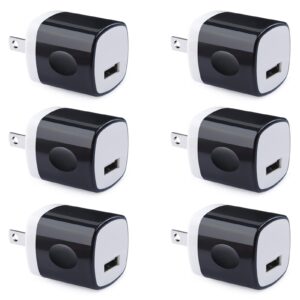 wall adapter, usb wall charger 6 pack, uorme 1a 5v single port usb plug power adapter compatible iphone 14 plus 13 12 11 xs xr x 8, samsung galaxy s22 ultra s22+ s22 a21 s10e s9 note 20,google pixel 6