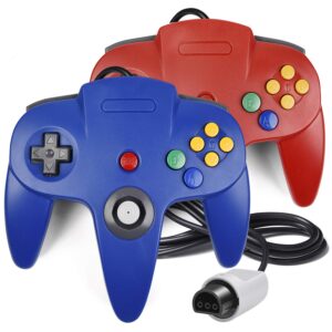 iNNEXT 2 Pack N64 Controller, Classic Wired N64 64-bit Gamepad Joystick for Ultra 64 Video Game Console