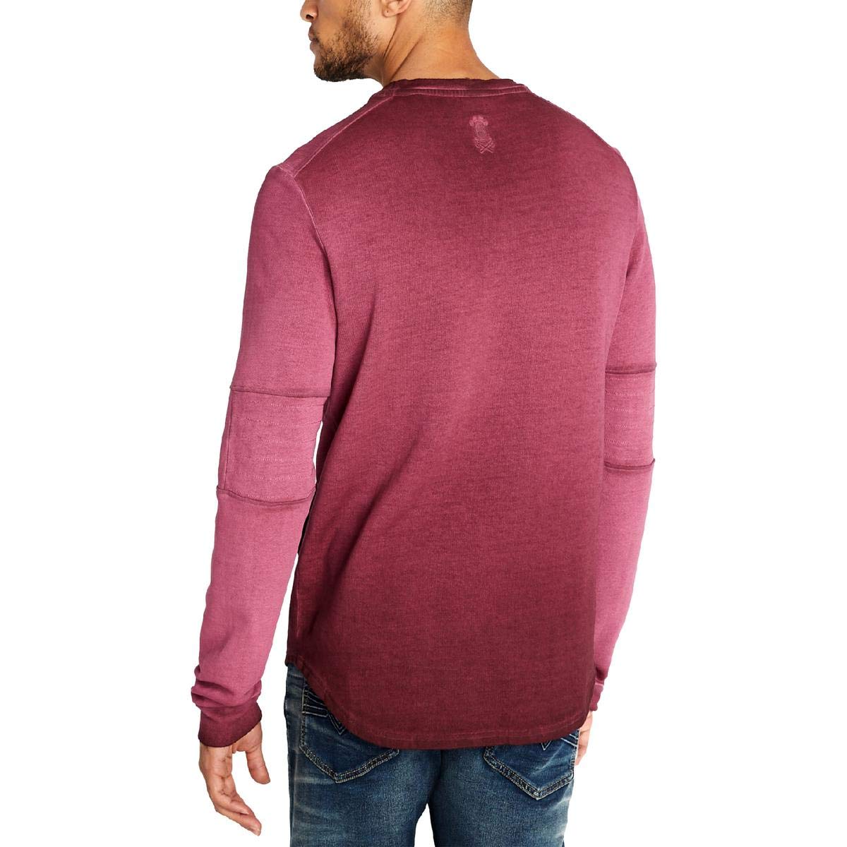 Buffalo David Bitton Mens French Terry Ombre Sweatshirt Red XL