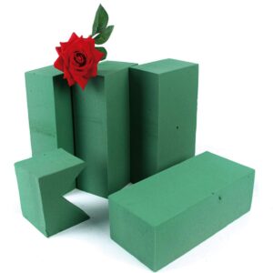 6 PCS Floral Foam Bricks, Florist Flower Foam Green Bricks Flower Arrangement Brick Supplies for Florist Craft