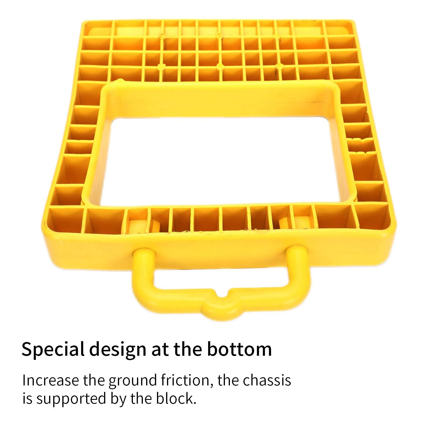 Homeon Wheels Pallet Truck Chock Heavy Duty Pallet Jack Stopper 14.2" Length x 11.6" Width x 2" Height 2 Pack(Yellow)