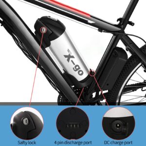 X-go 36V 10Ah Ebike Battery Lithium Li-ion, Electric Bike Battery with Charger and Holder for 200W 250W 350W Electric Bicycle Motor, for Modified Bike/Daily/Outdoor/Widely Applicable