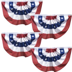 american pleated fan bunting1.5x3fts american flag fan us pleated fan flags for porch 4th of july pleated fan flags memorial bunting red white and blue bunting for outdoor