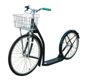 amish-made deluxe kick scooter bike - 24" front wheel 20" rear wheel -adult size (hunter green)