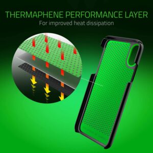 Razer Arctech Slim for iPhone Xs Case/iPhone X Case: Thermaphene & Venting Performance Cooling - Wireless Charging Compatible - Matte Black