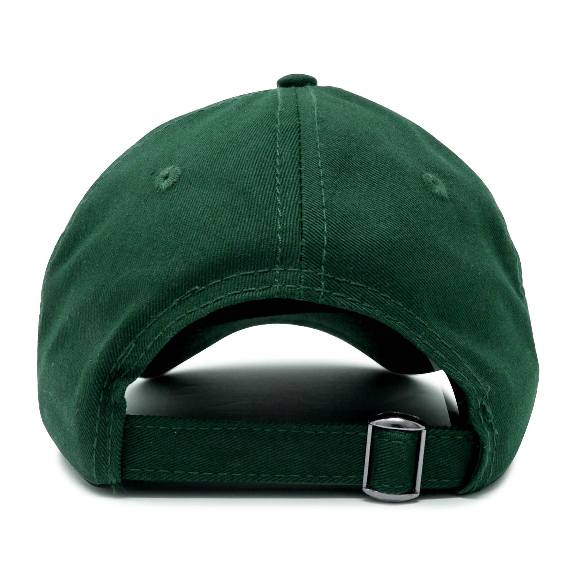 DALIX Ying Yang Dad Hat Baseball Cap Zen Peace Balance Philosophy in Dark Green